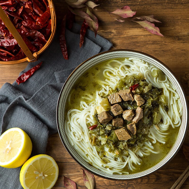 Baman Pickled Cabbage Beef Rice Noodles - 385.6g - Image 4
