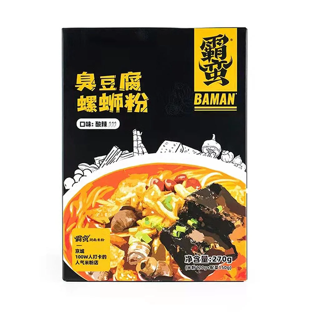 Baman Stinky Tofu Snail Noodles - Sour & Spicy Flavor, 270g - Image 2
