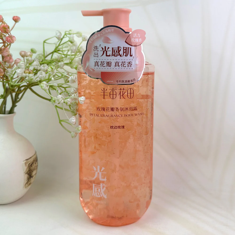 Banmu Huatian Petal Fragrance Body Wash – Bedside Rose 500g - Rose Petal Infused Shower Gel - Image 4