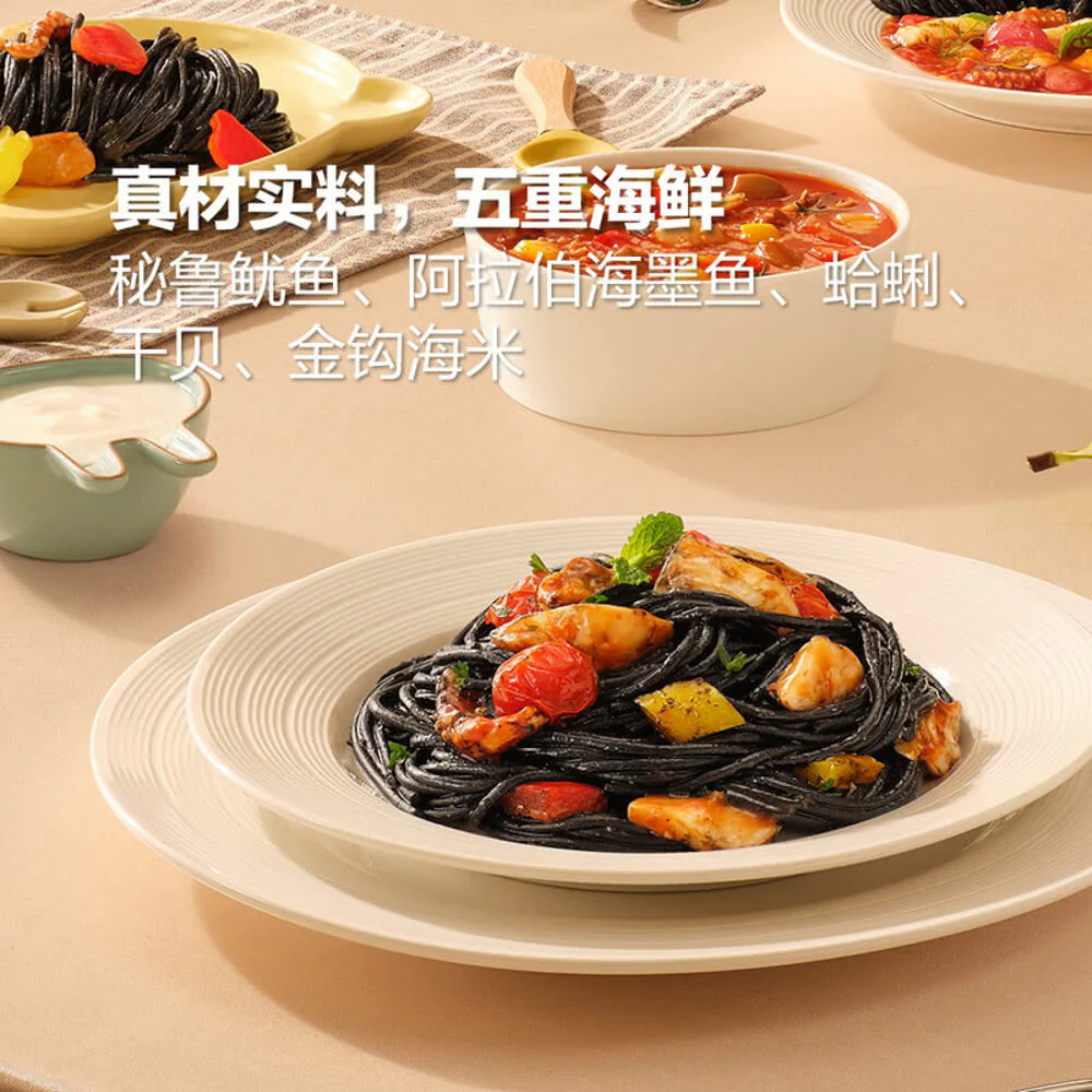 Baolike Mediterranean Seafood Squid Ink Spaghetti – 5 Serves, 1.55kg - Image 2