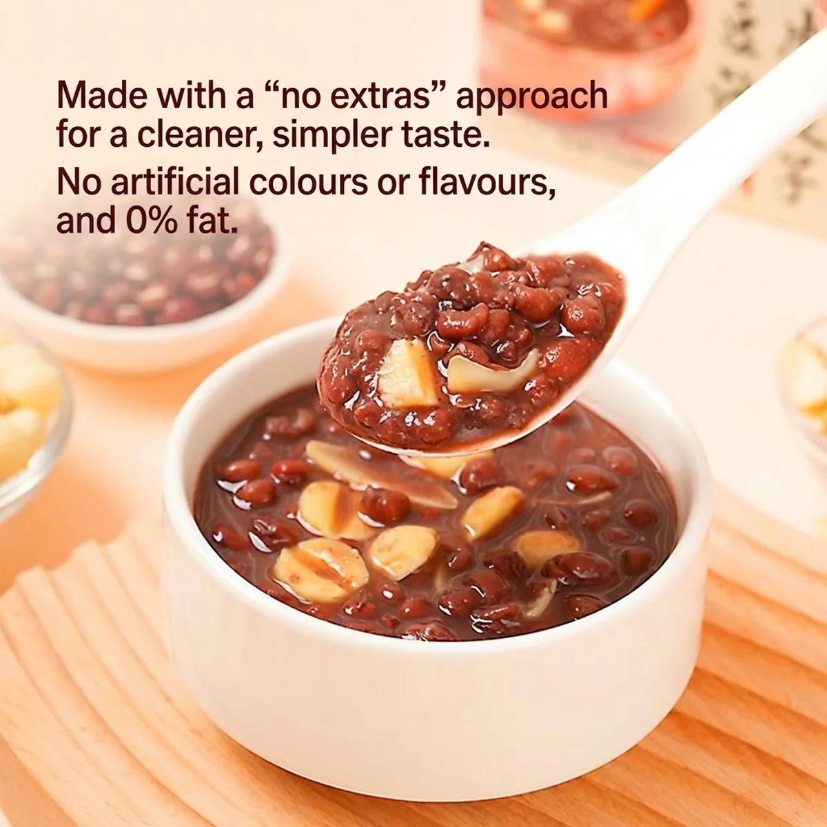 BAOZHISU Instant Red Bean Soup with Tangerine Peel & Lotus Seeds 195g - Hong Dou Sha Dessert - Image 4