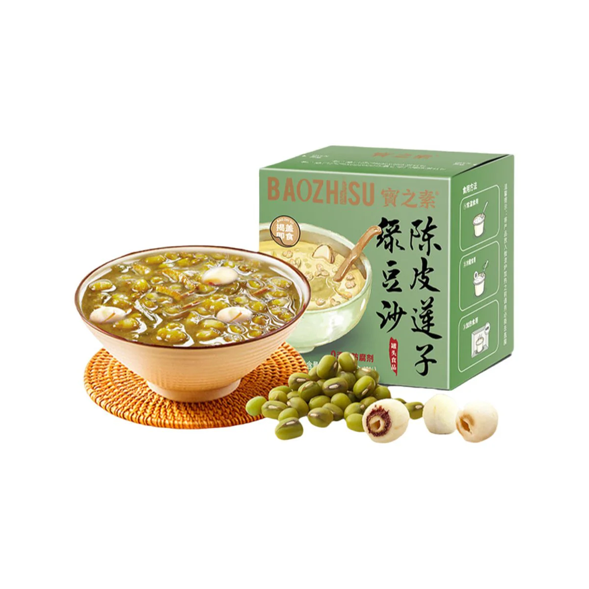 BAOZHISU Mung Bean Dessert Soup with Lotus Seeds & Chenpi 195g