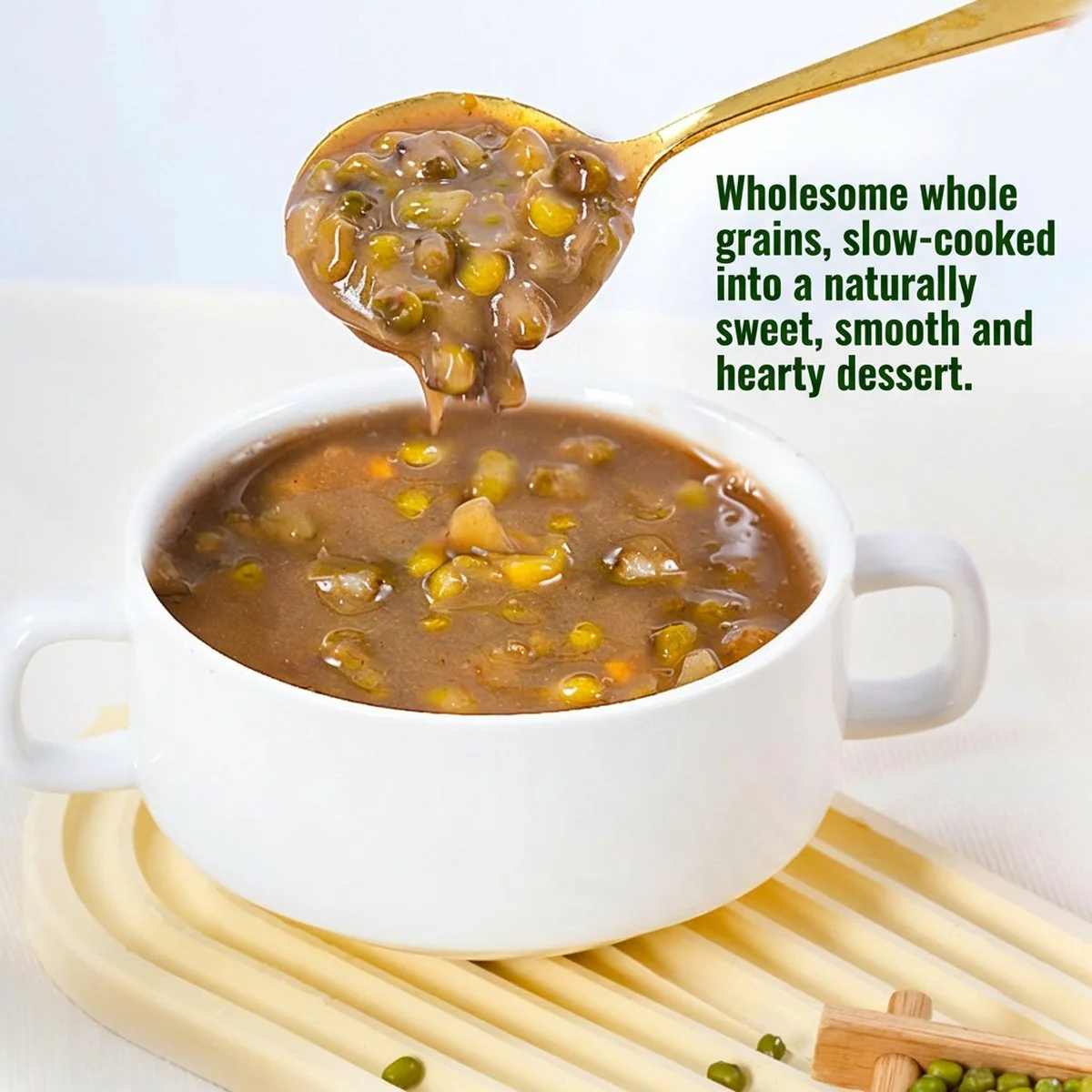 BAOZHISU Mung Bean Dessert Soup with Lotus Seeds & Chenpi 195g - Image 3