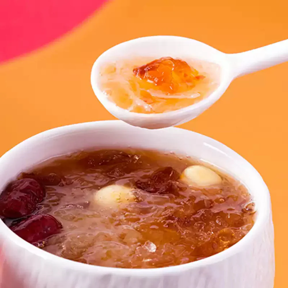 Baozhisu Rock Sugar Bird’s Nest with Peach Gum - 195g - Image 4