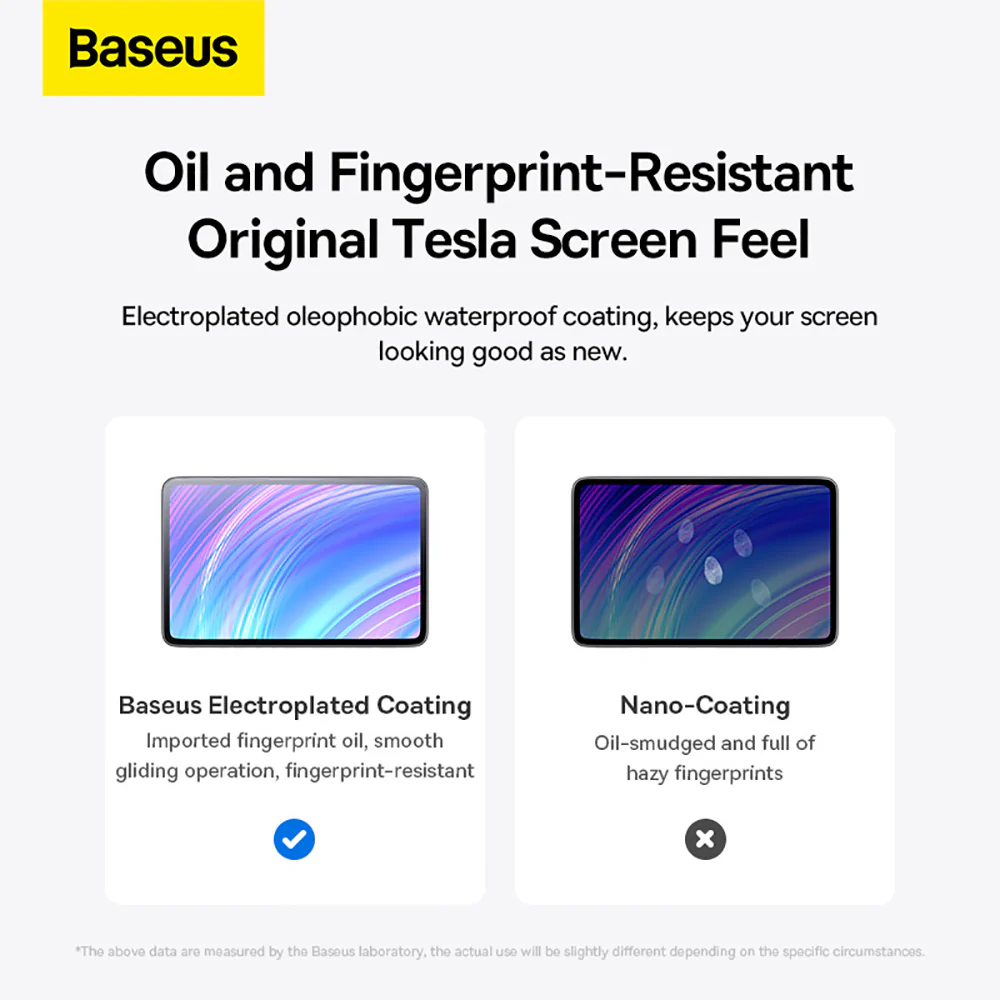 Baseus 0.3mm Tempered Glass Anti-Fingerprint Screen Protector for Tesla Model 3/Y 15 inch - Clear - Image 2