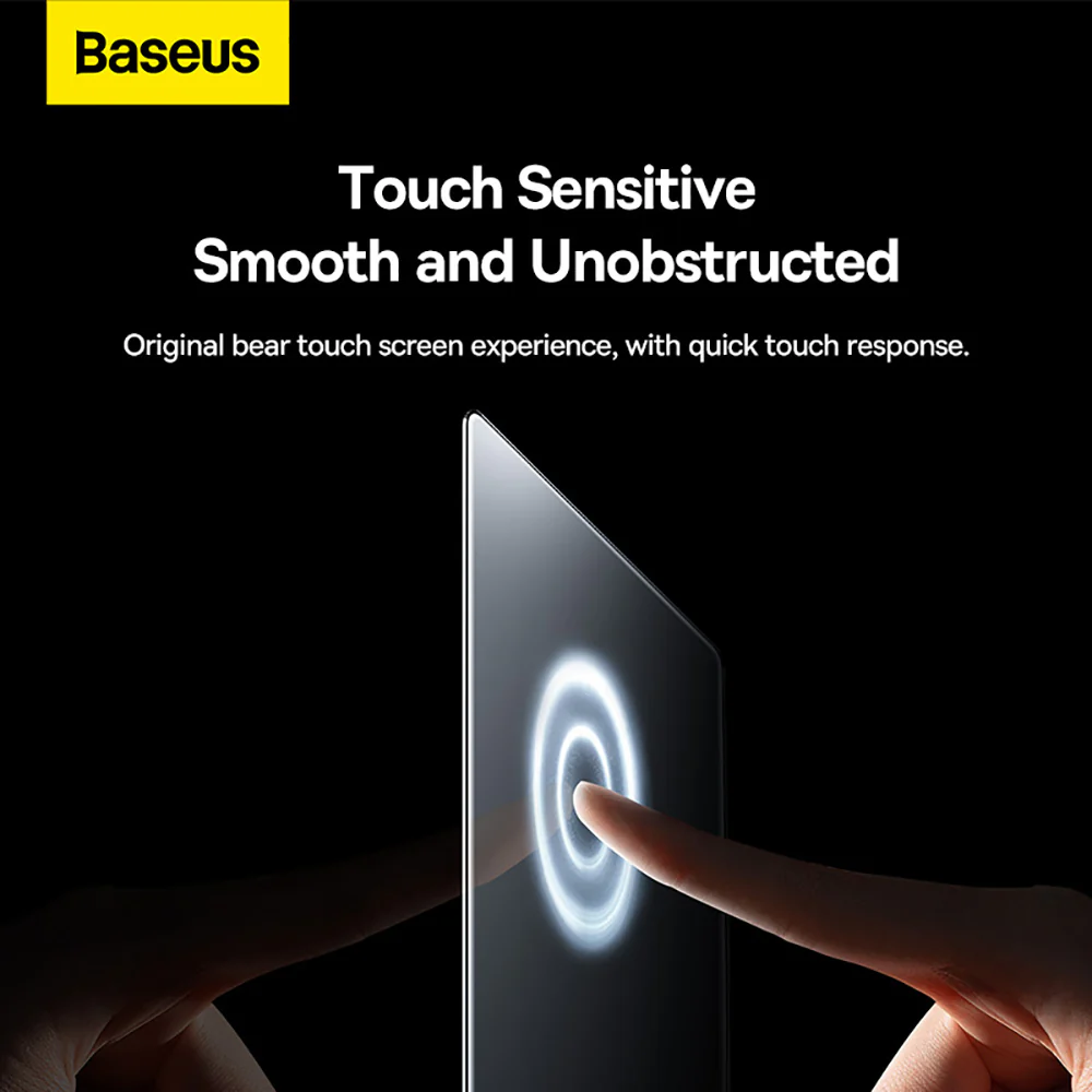 Baseus 0.3mm Tempered Glass Anti-Fingerprint Screen Protector for Tesla Model 3/Y 15 inch - Clear - Image 5