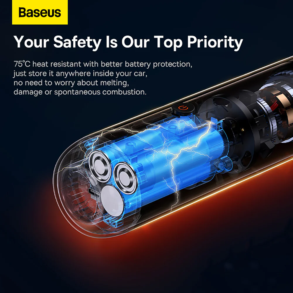 Baseus A3lite Car Vacuum Cleaner - White - Image 5