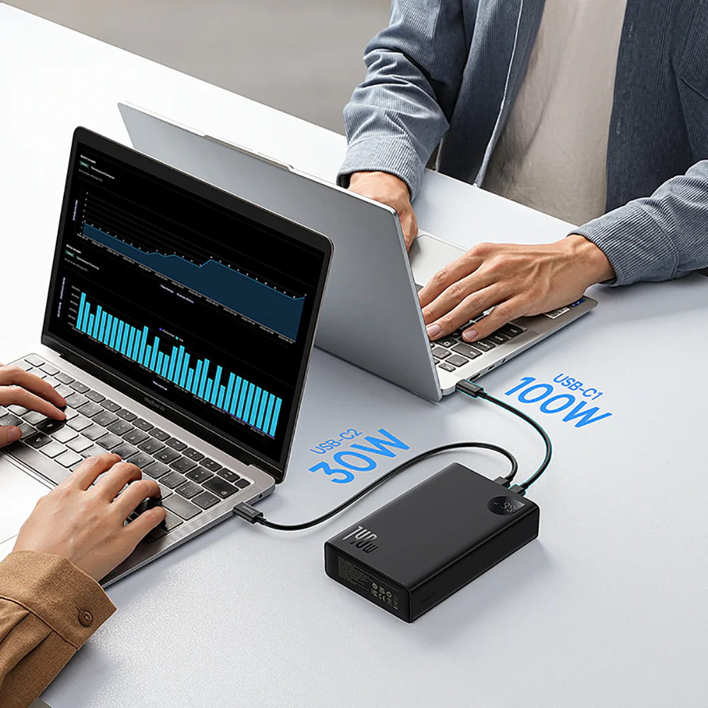 Baseus Adaman Digital Display Fast Charging Power Bank 24000mAh 140W - Starry Black, Overseas Edition - Image 2