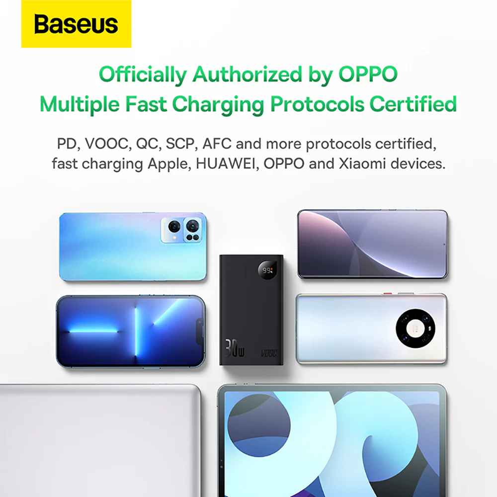 Baseus Adaman2 Digital Display Fast Charge Power Bank 20000mAh 30W VOOC Edition - Black - Image 4