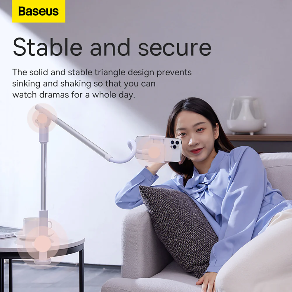 Baseus Adjustable Lazy Phone Holder - Dark Gray - Image 3