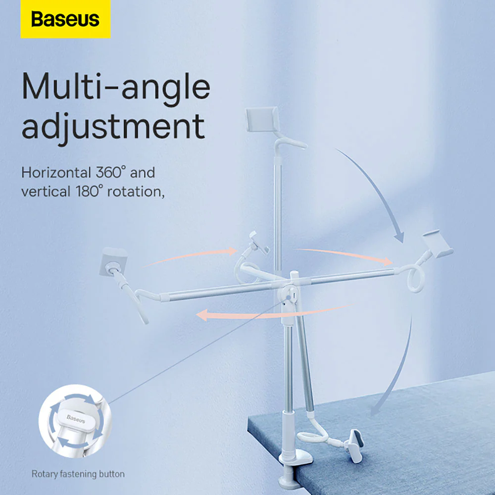Baseus Adjustable Lazy Phone Holder - Silver - Image 4