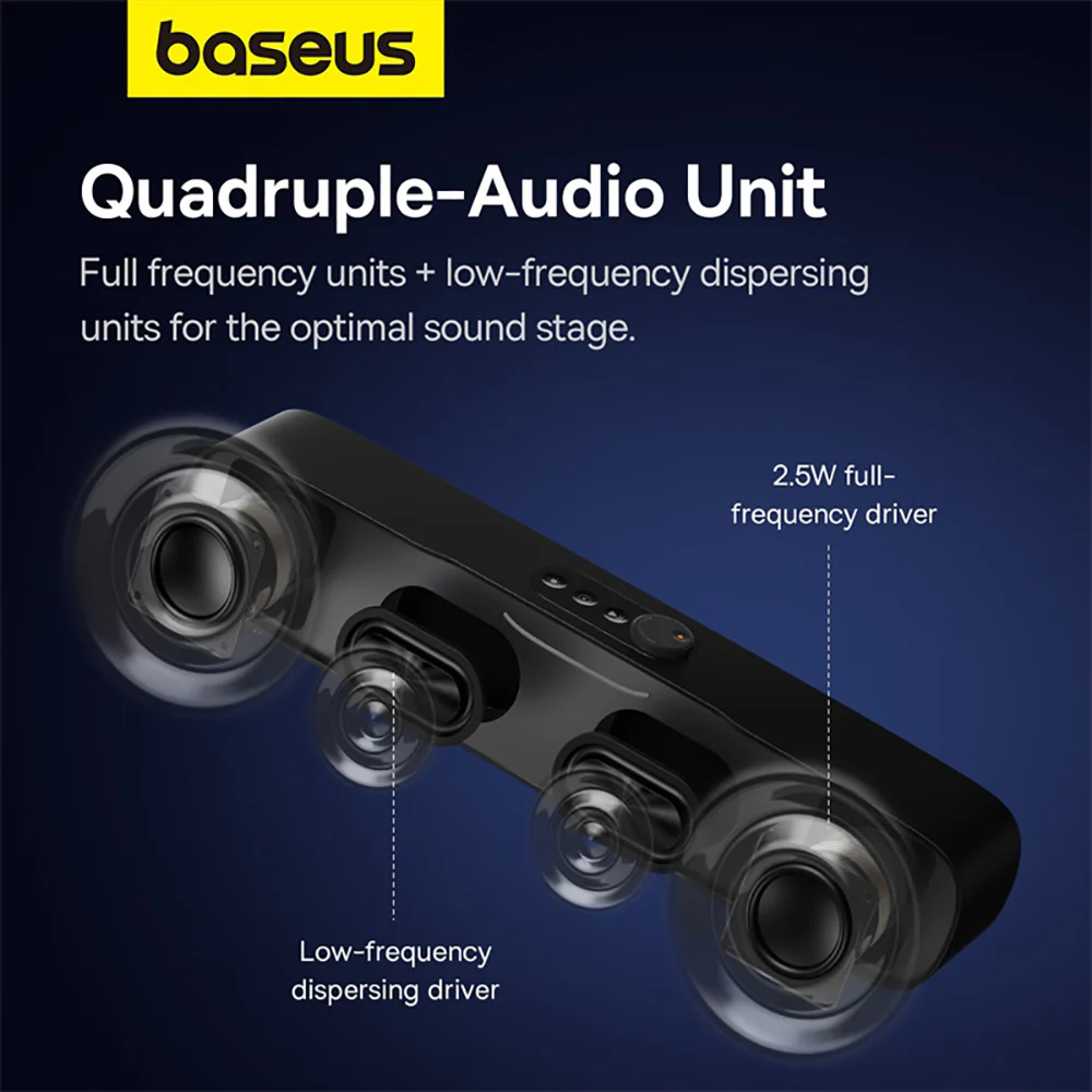 Baseus AeQur Series DS10 Desk Mini Soundbar - Starry Black - Image 2