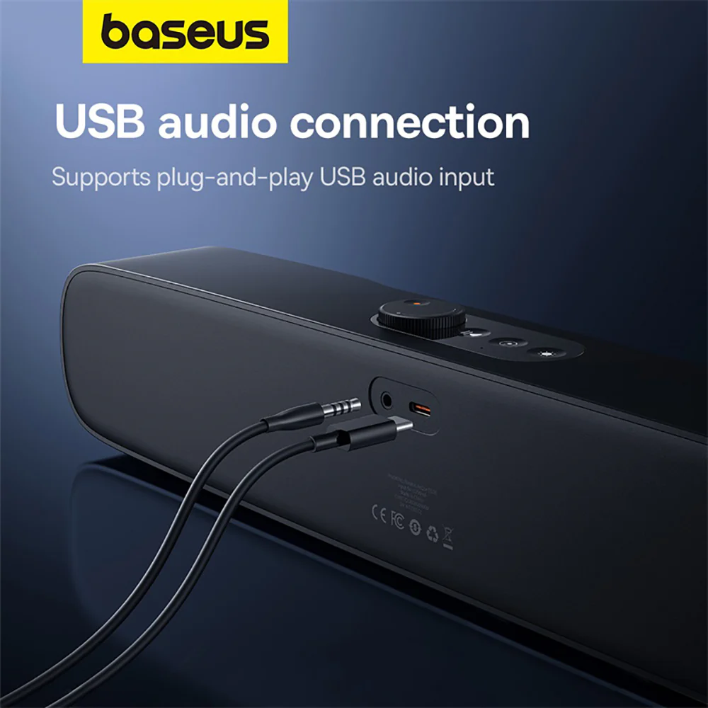 Baseus AeQur Series DS10 Desk Mini Soundbar - Starry Black - Image 5