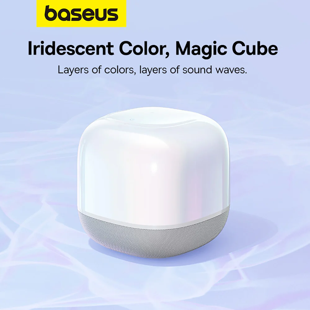 Baseus AeQur Series V2 Portable Bluetooth Speaker - Moon White - Image 5