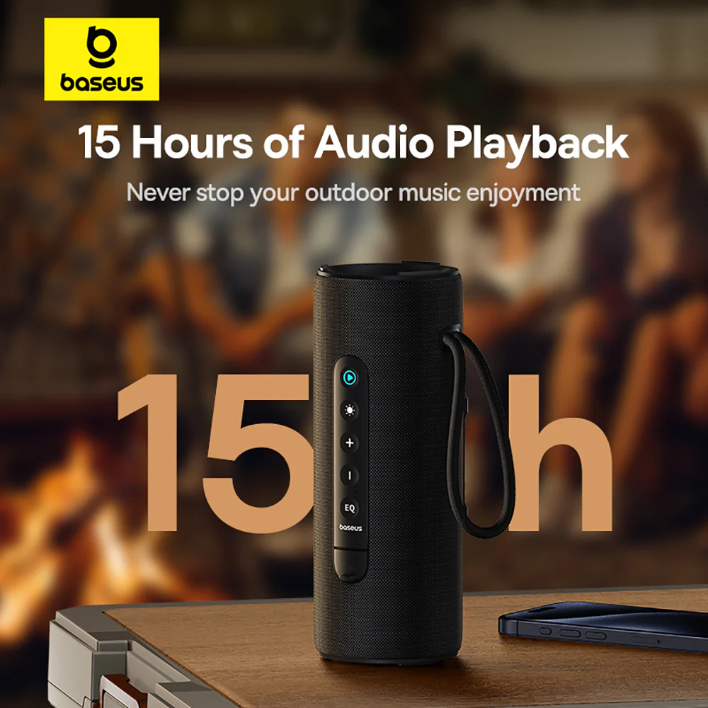 Baseus AeQur VO20 Portable Bluetooth Speaker - Starry Black - Image 3