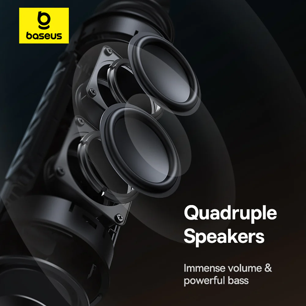 Baseus AeQur VO20 Portable Bluetooth Speaker - Starry Black - Image 4