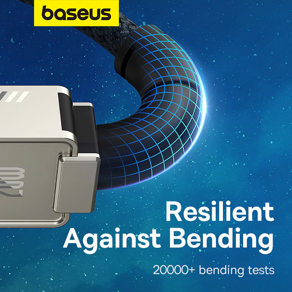 Baseus Aerospace Series Fast Charging Cable Type-C to iP 20W 1m Starlight White - Image 4