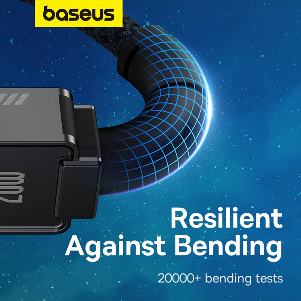 Baseus Aerospace Series Fast Charging Cable Type-C to iP 20W 1m Starry Black - Image 4