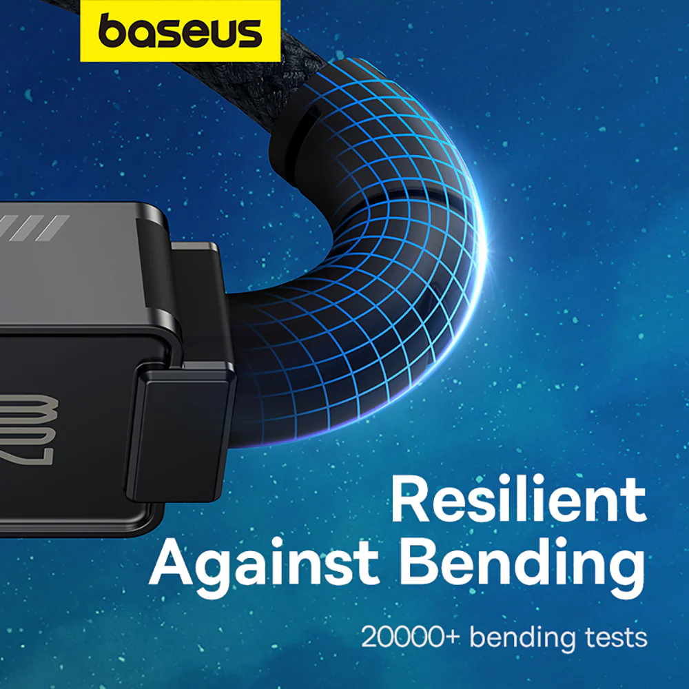 Baseus Aerospace Series Fast Charging Cable Type-C to iP 20W 2m - Starry Black - Image 4