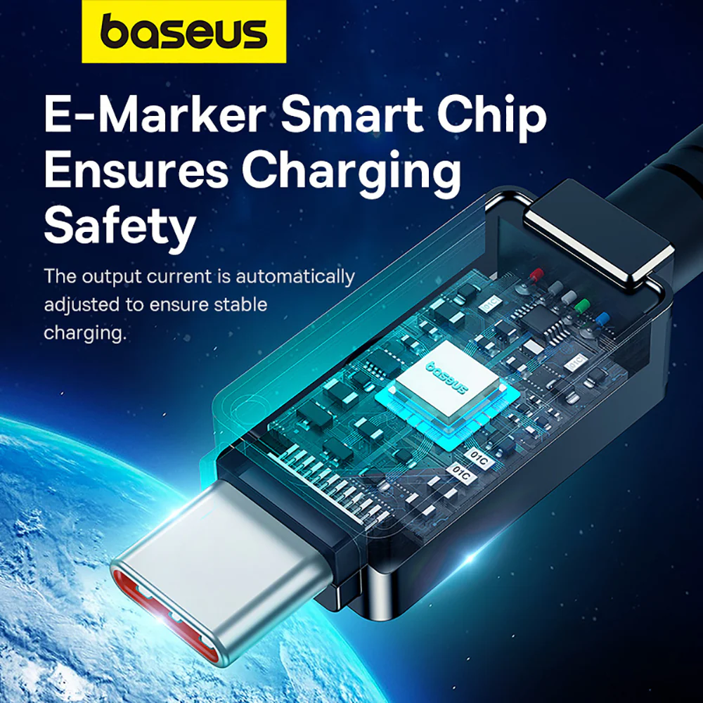 Baseus Aerospace Series Fast Charging Cable Type-C to Type-C 100W 1m - Starry Black - Image 4