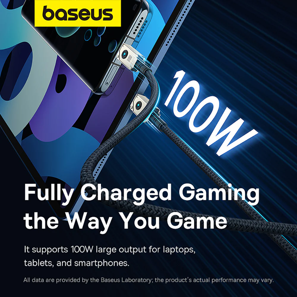 Baseus Aerospace Series Fast Charging Cable Type-C to Type-C 100W 2m Starlight White - Image 3