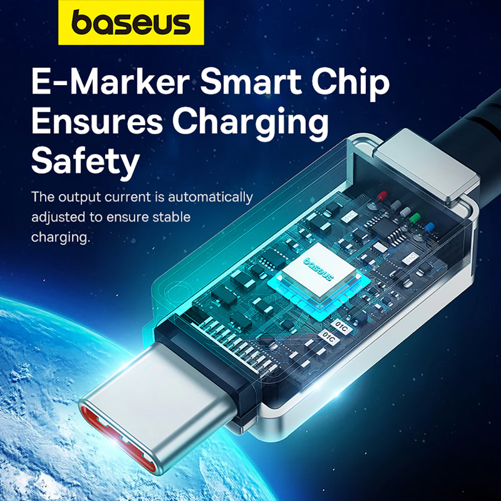 Baseus Aerospace Series Fast Charging Cable Type-C to Type-C 100W 2m Starlight White - Image 4