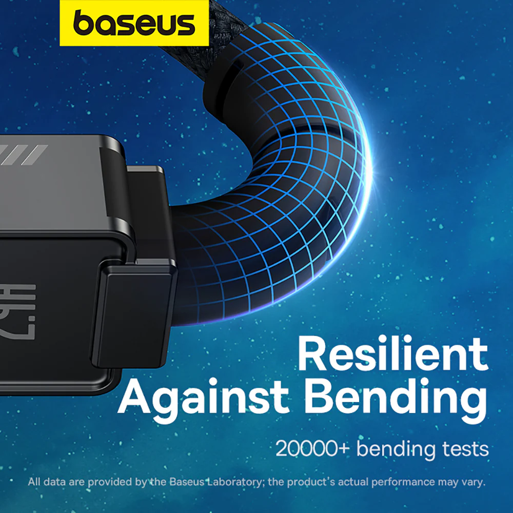 Baseus Aerospace Series Fast Charging Cable USB to iP 2.4A 2m - Starry Black - Image 4