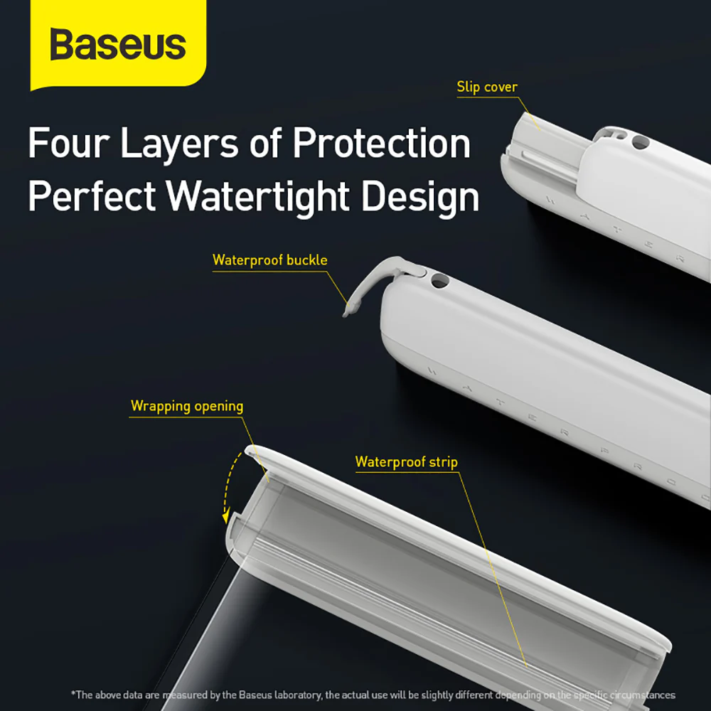 Baseus AquaGlide Waterproof Slide Pouch - Moon White - Image 2