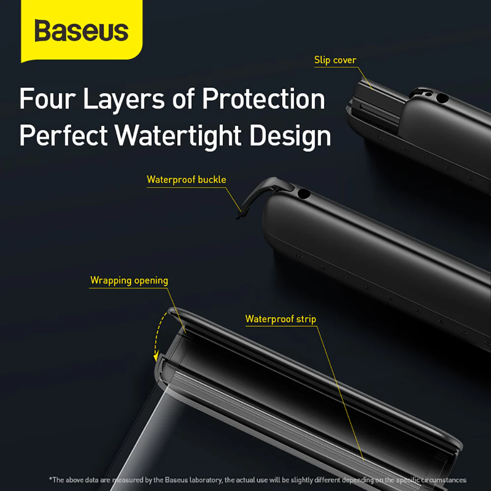 Baseus AquaGlide Waterproof Slide Pouch - Starry Black - Image 2