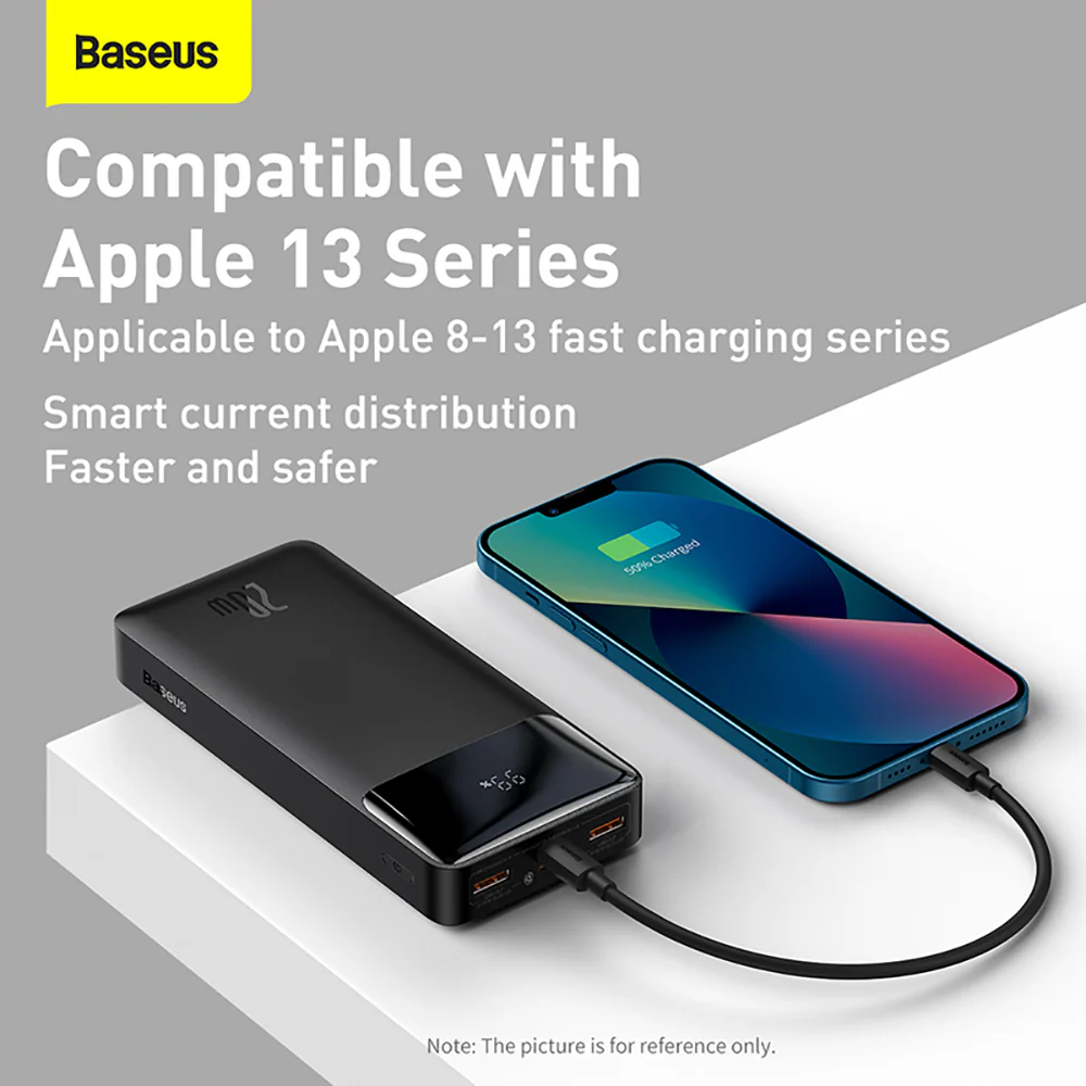 Baseus Bipow Digital Display Fast Charging Power Bank 20000mAh 20W - Black - Image 3