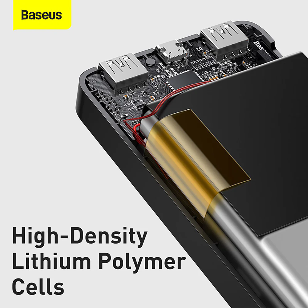 Baseus Bipow Digital Display Power Bank 10000mAh 15W - Black - Image 3