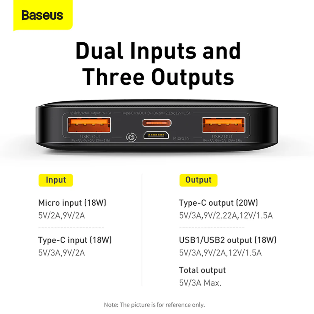 Baseus Bipow Digital Display Power Bank 10000mAh 20W - Black - Image 5