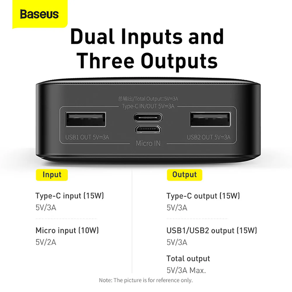 Baseus Bipow Digital Display Power Bank 20000mAh 15W - Black - Image 4