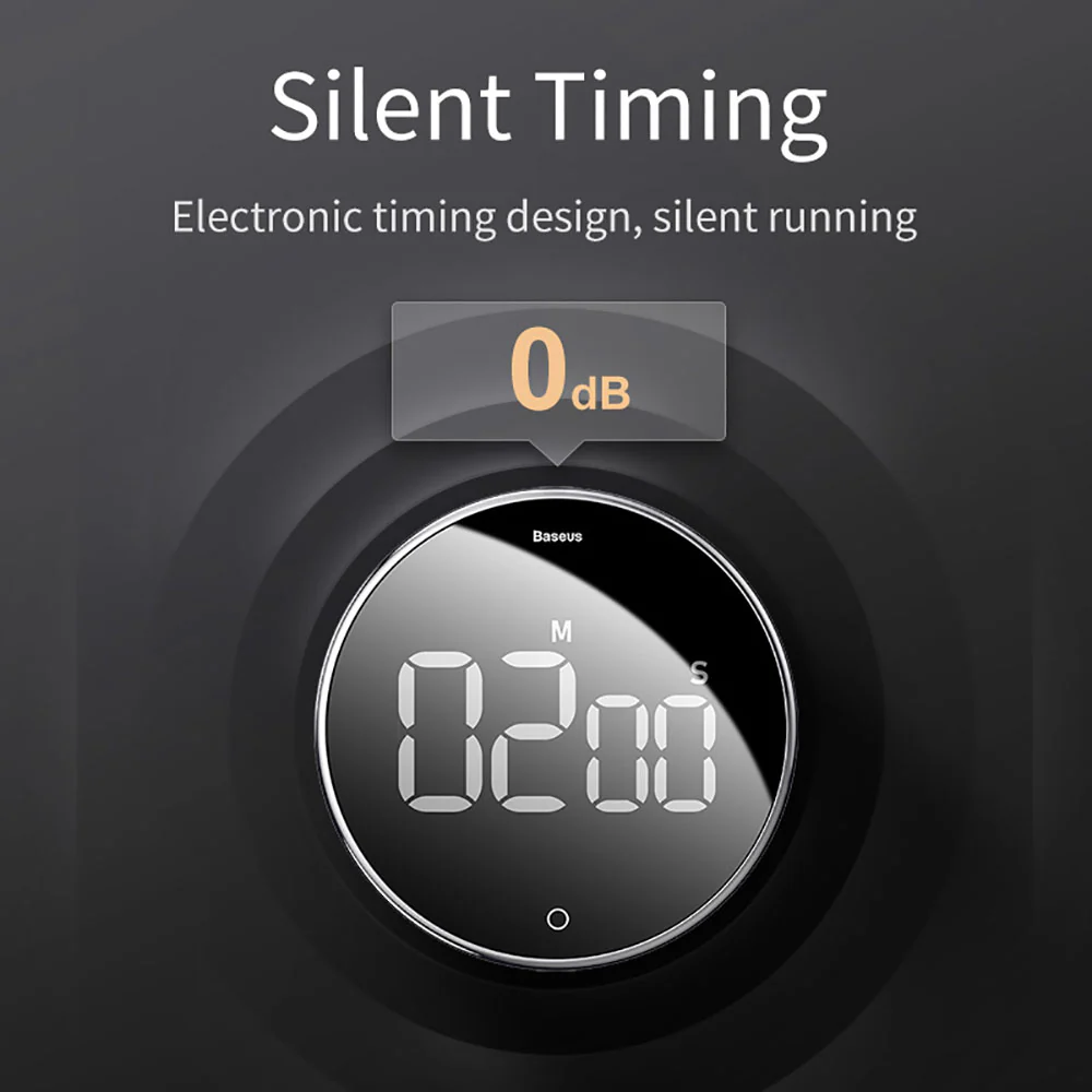 Baseus Black Rotating Countdown Timer - Image 5