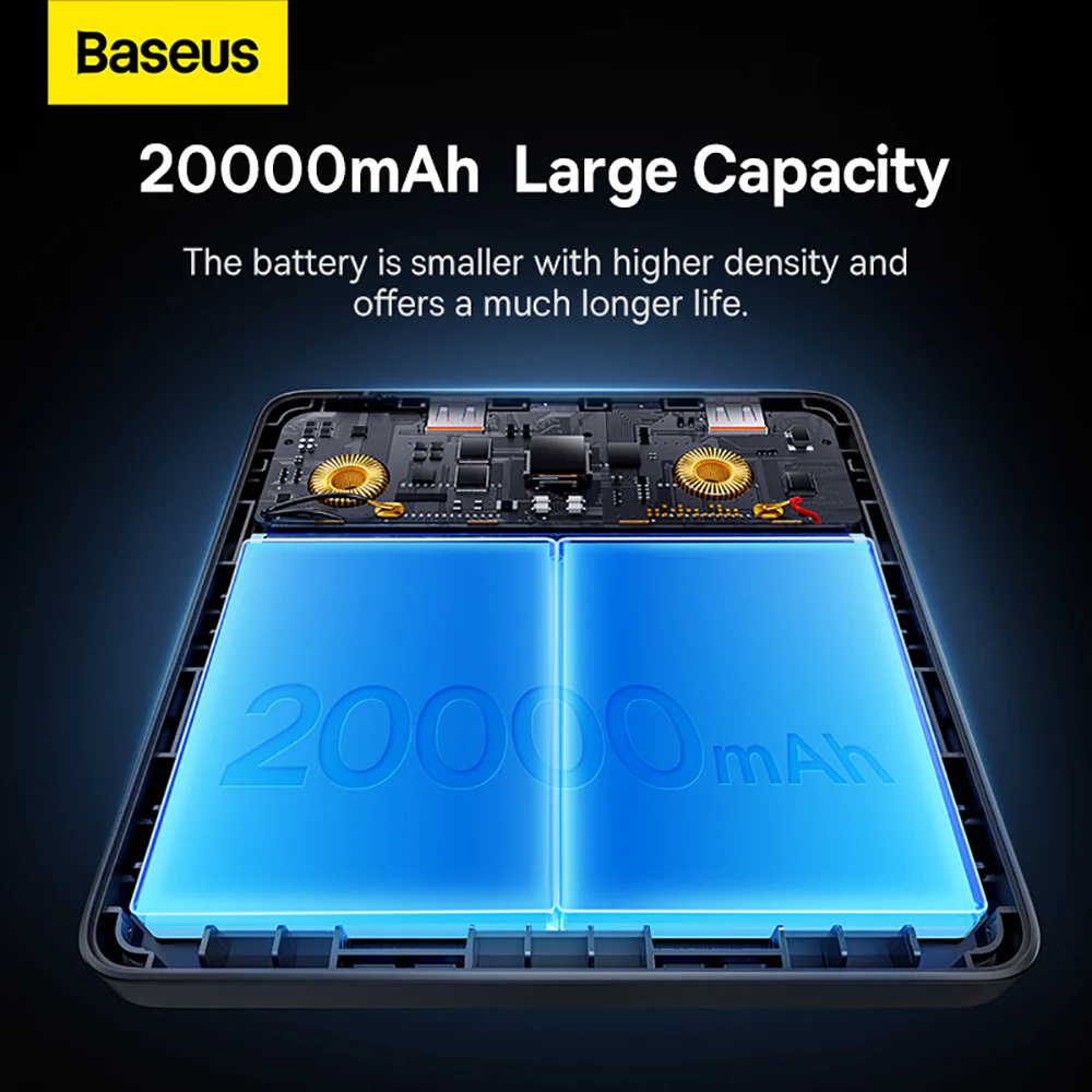 Baseus Blade High Power Digital Display Fast Charge Power Bank HD Edition 20000mAh 100W - Black - Image 4