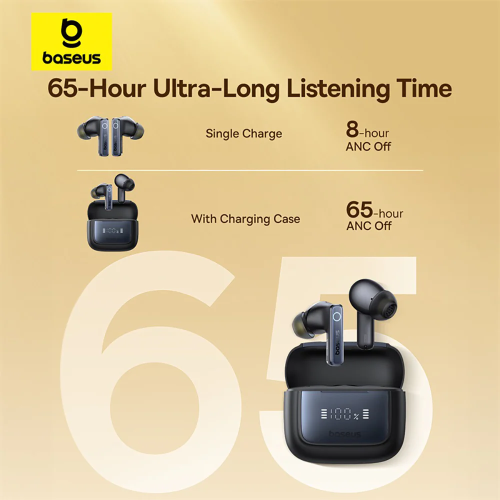 Baseus Bowie 35 True Wireless Earphones - Starry Black - Image 2