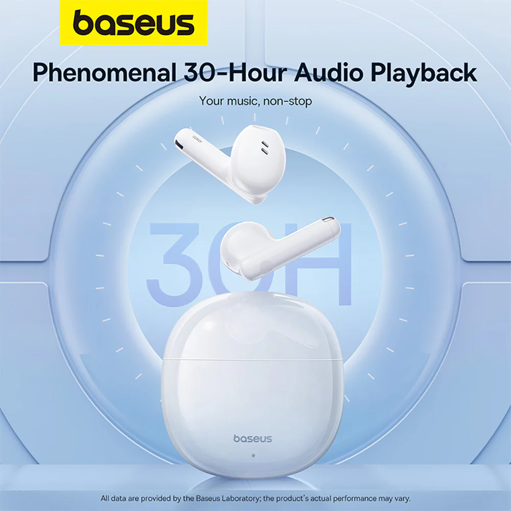 Baseus Bowie E13 TWS Bluetooth Earbuds - Moon White (International Version) - Image 4