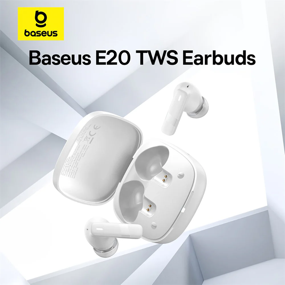 Baseus Bowie E20 TWS Bluetooth Earbuds - Starlight White - Image 2