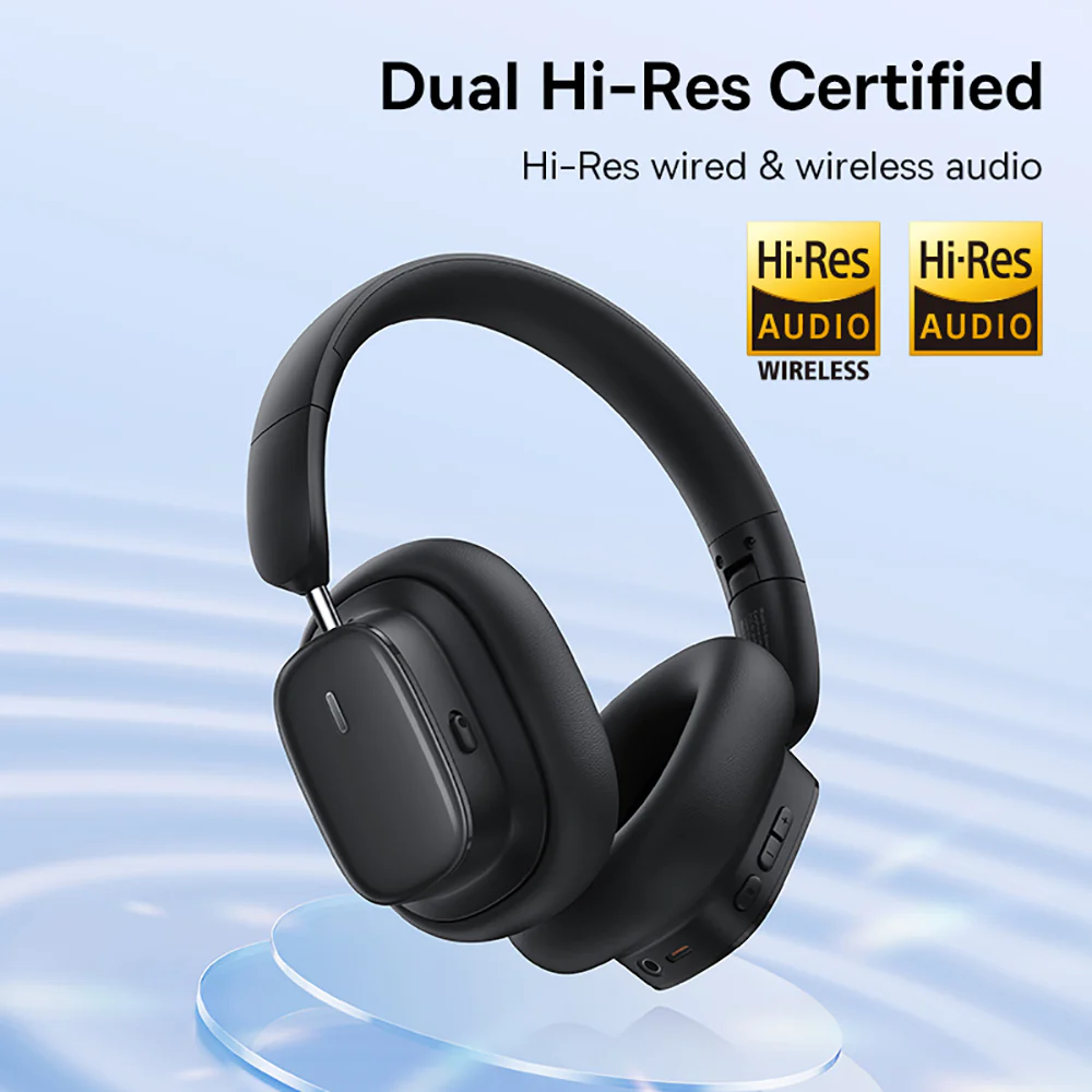 Baseus Bowie Series H1i Over-Ear Noise Cancelling Bluetooth Headphones - Starry Black - Image 4