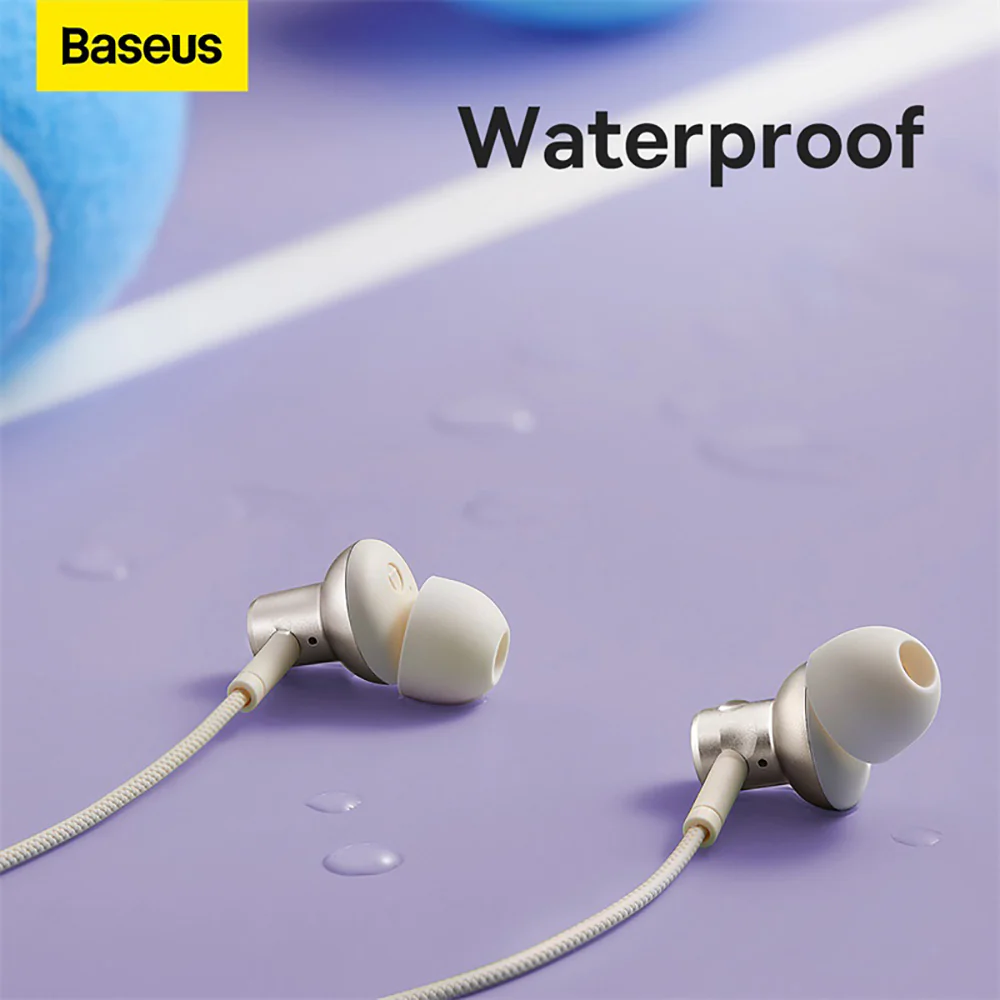 Baseus Bowie Series P1x In-Ear Neckband Bluetooth Earphones - Cream White - Image 5