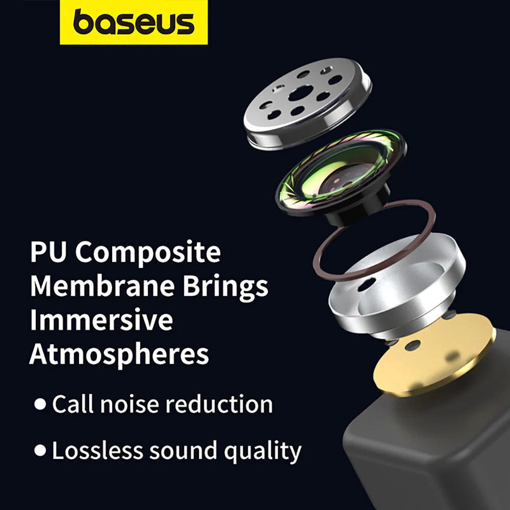 Baseus Bowie Series WM01 TWS True Wireless Bluetooth Earphones - Black - Image 5