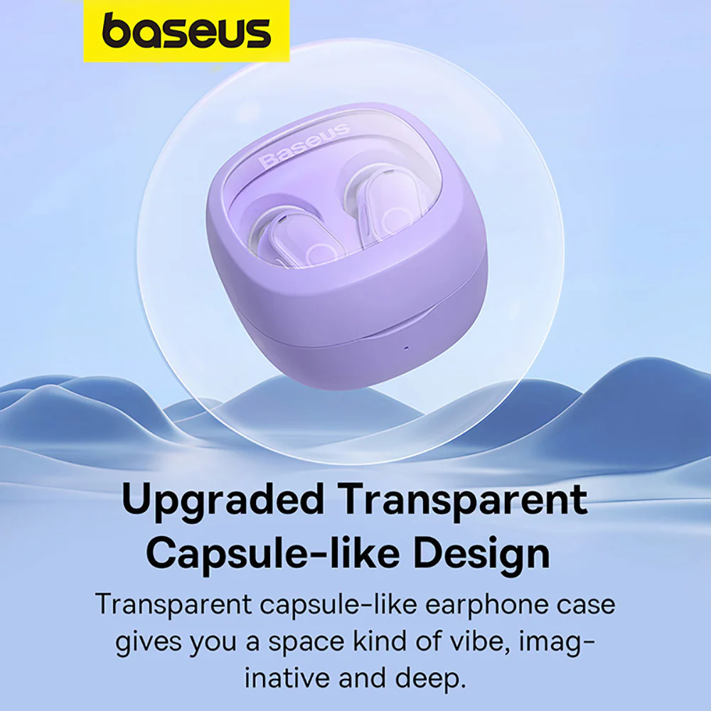 Baseus Bowie WM02 TWS True Wireless Bluetooth Earphones - Purple - Image 2