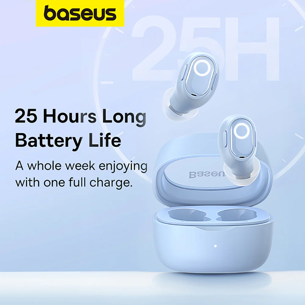 Baseus Bowie WM02 TWS True Wireless Earphones - Blue - Image 5