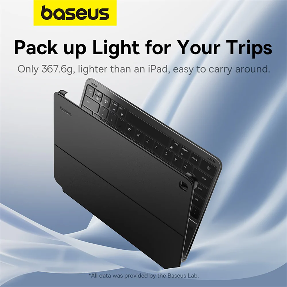 Baseus Brilliance Series Magnetic Keyboard Case for Ipad 10.2 Inch - Starry Black - Image 5