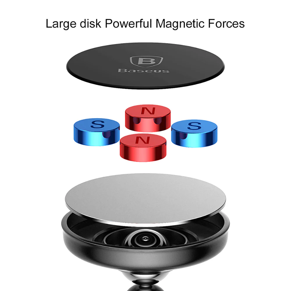 Baseus Bullet Magnetic Car Mount Holder - Black - Image 3