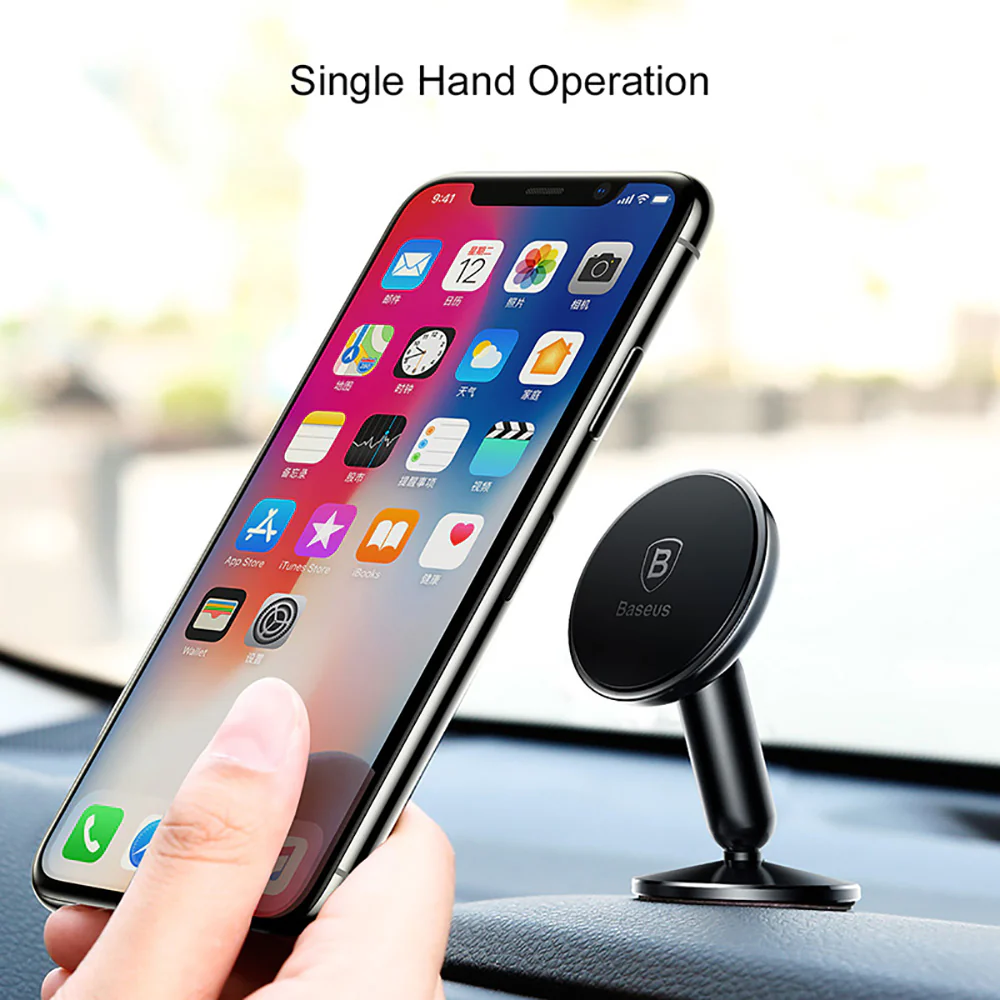Baseus Bullet Magnetic Car Mount Holder - Black - Image 5