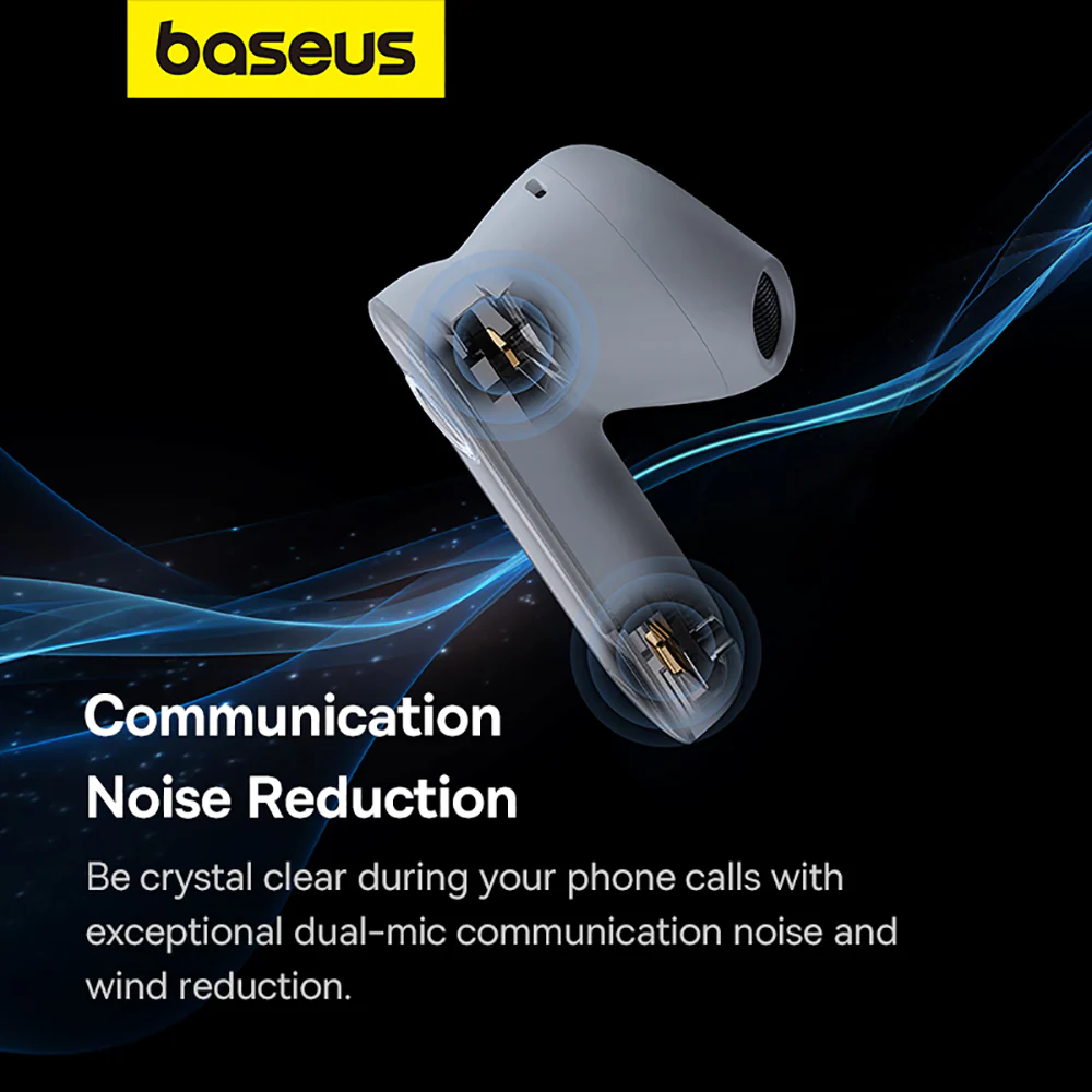 Baseus C-Mic CM10 Smart Unilateral Wireless Earphone for Car - Moon White - Image 3
