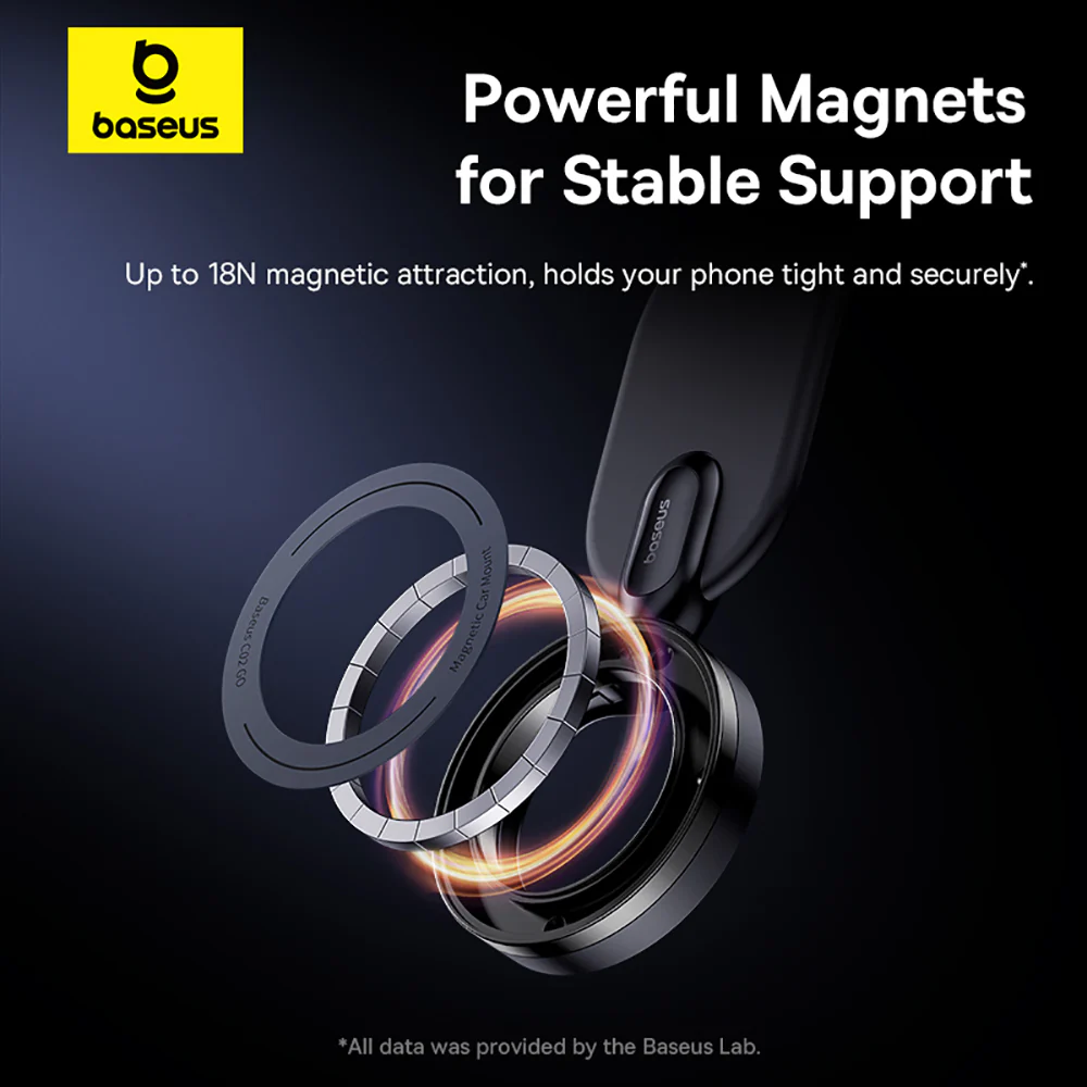Baseus C02 Go Magnetic Car Phone Mount - Starry Black - Image 3