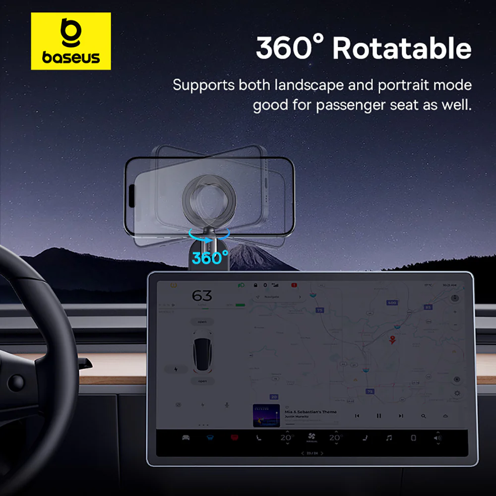 Baseus C02 Go Magnetic Car Phone Mount - Starry Black - Image 4