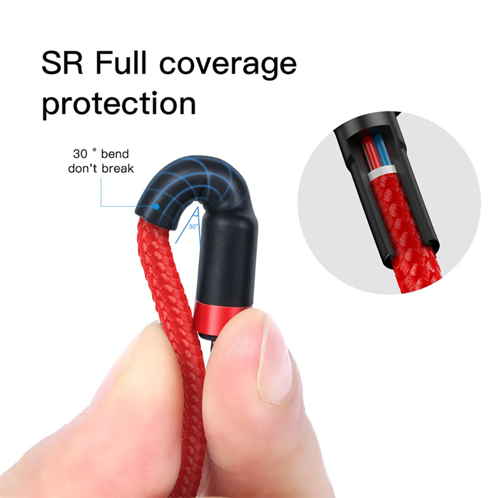 Baseus Cafule Series Type-C PD2.0 60W Fast Charging Cable 1M - Red - Image 3